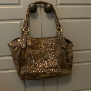 Frye Distressed Leather Studded Deborah Shoulder Bag